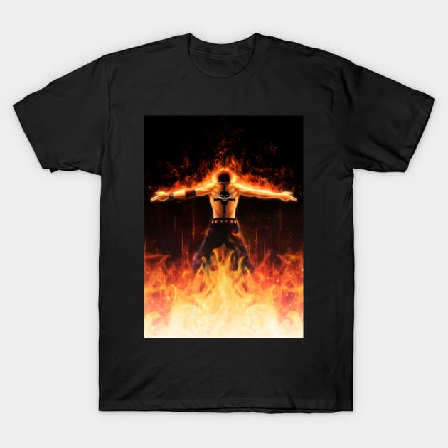 Fire Pirate power T-Shirt by mcashe_art